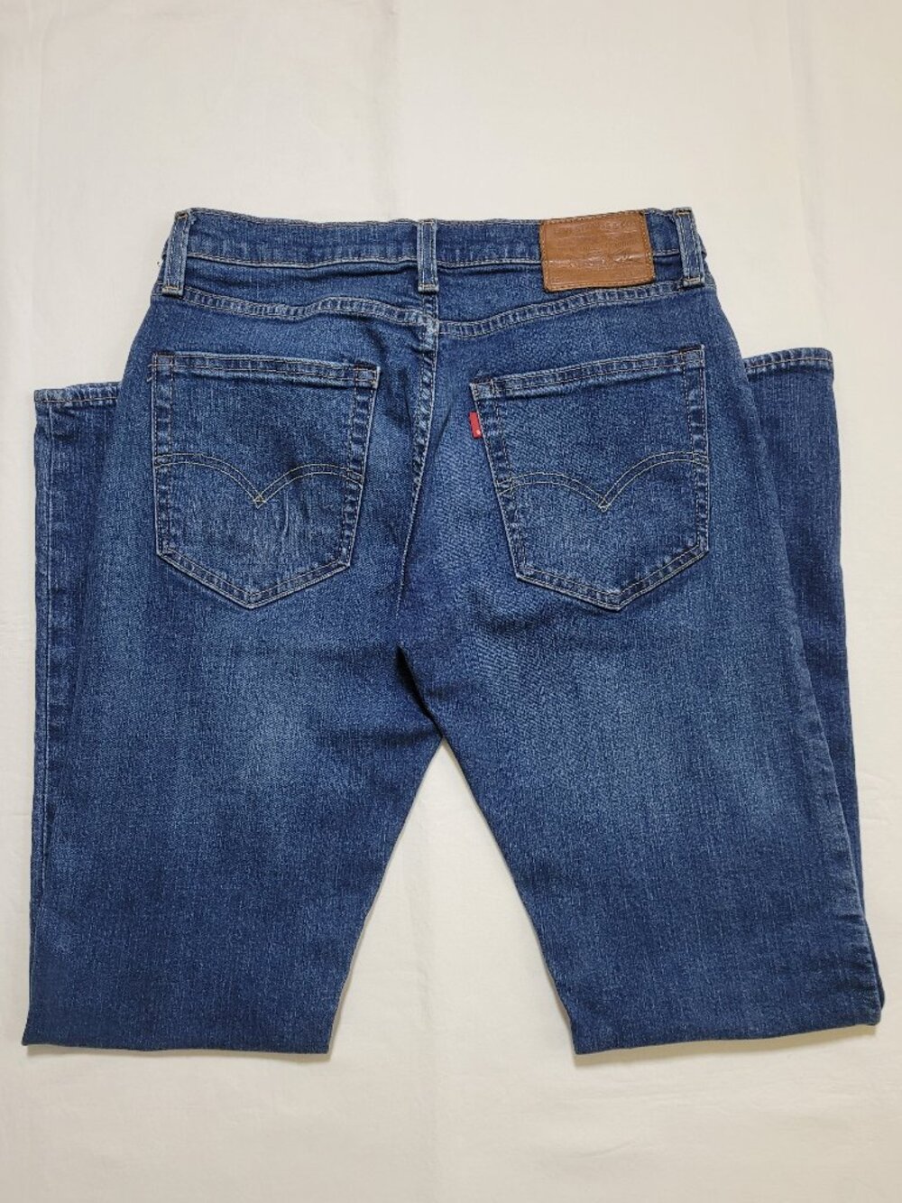 Levis 512 Slim Taper Mens Jeans 31x34 Dark Wash Indigo Stretch Denim Minimalist - Picture 11 of 12